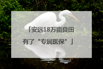 安远18万亩良田有了“专属医保”