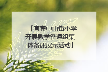 宜宾中山街小学开展数学备课组集体备课展示活动