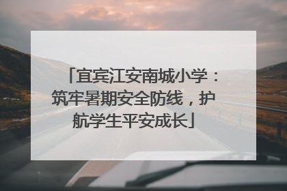 宜宾江安南城小学：筑牢暑期安全防线，护航学生平安成长