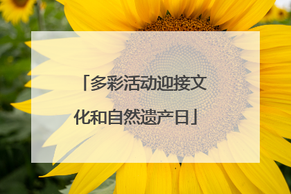 多彩活动迎接文化和自然遗产日