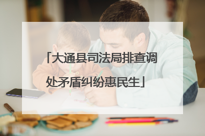 大通县司法局排查调处矛盾纠纷惠民生