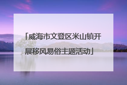 威海市文登区米山镇开展移风易俗主题活动