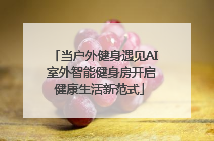 当户外健身遇见AI 室外智能健身房开启健康生活新范式