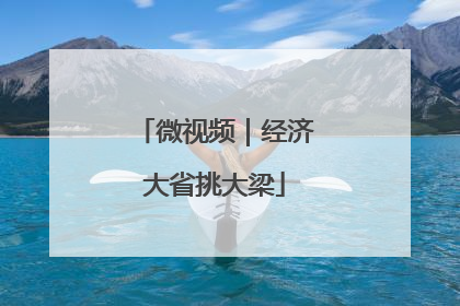微视频｜经济大省挑大梁