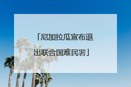 尼加拉瓜宣布退出联合国难民署