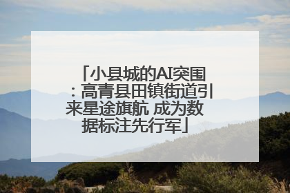 小县城的AI突围：高青县田镇街道引来星途旗航 成为数据标注先行军