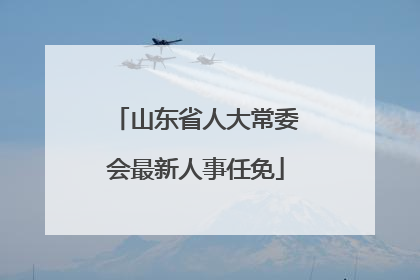 山东省人大常委会最新人事任免