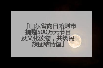 山东省向日喀则市捐赠500万元节目及文化读物，共筑民族团结情谊