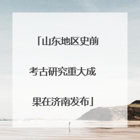 山东地区史前考古研究重大成果在济南发布