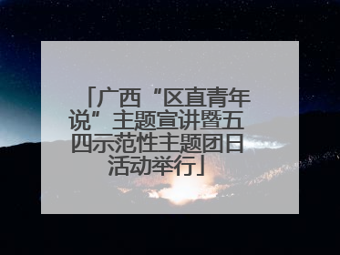 广西“区直青年说”主题宣讲暨五四示范性主题团日活动举行