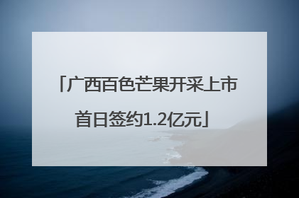 广西百色芒果开采上市 首日签约1.2亿元