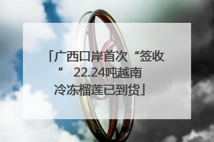 广西口岸首次“签收” 22.24吨越南冷冻榴莲已到货