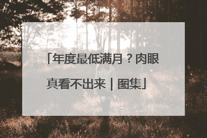 年度最低满月？肉眼真看不出来｜图集