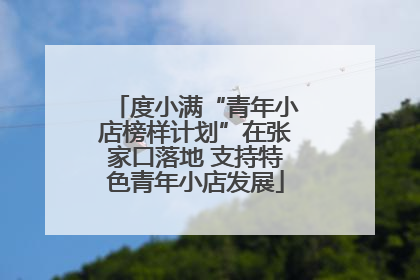 度小满“青年小店榜样计划”在张家口落地 支持特色青年小店发展
