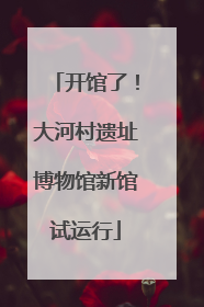 开馆了！大河村遗址博物馆新馆试运行