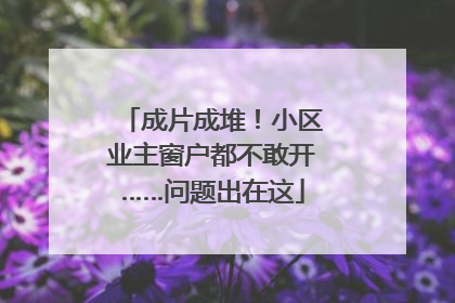 成片成堆！小区业主窗户都不敢开……问题出在这