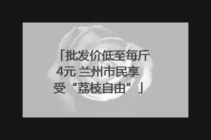 批发价低至每斤4元 兰州市民享受“荔枝自由”