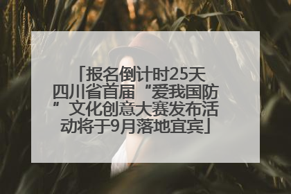 报名倒计时25天 四川省首届“爱我国防”文化创意大赛发布活动将于9月落地宜宾