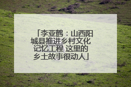 李亚鹤：山西阳城县推进乡村文化记忆工程 这里的乡土故事很动人