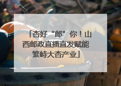杏好“邮”你！山西邮政直播直发赋能繁峙大杏产业