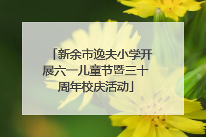 新余市逸夫小学开展六一儿童节暨三十周年校庆活动