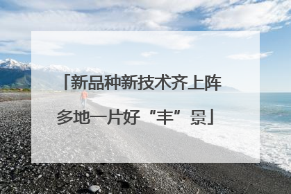 新品种新技术齐上阵 多地一片好“丰”景