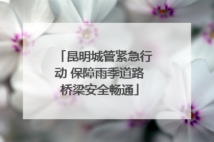 昆明城管紧急行动 保障雨季道路桥梁安全畅通
