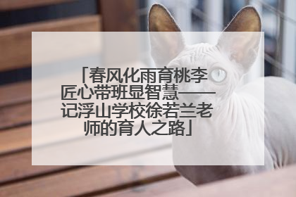 春风化雨育桃李 匠心带班显智慧——记浮山学校徐若兰老师的育人之路