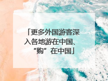 更多外国游客深入各地游在中国、“购”在中国