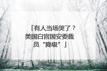 有人当场哭了？美国白宫国安委裁员“降级”