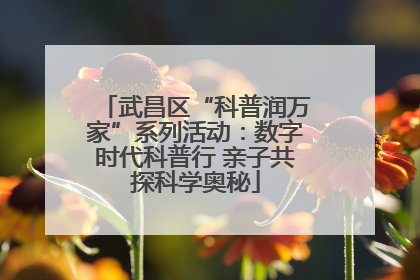 武昌区“科普润万家”系列活动：数字时代科普行 亲子共探科学奥秘