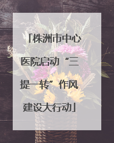 株洲市中心医院启动“三提一转”作风建设大行动
