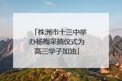 株洲市十三中举办杨梅采摘仪式为高三学子加油