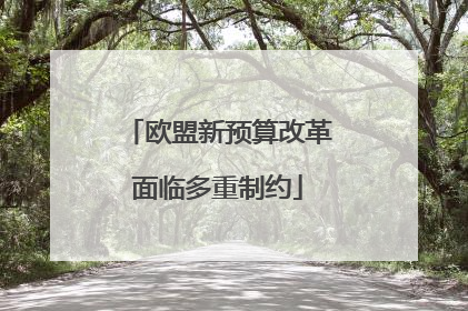 欧盟新预算改革面临多重制约