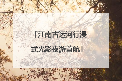 江南古运河行浸式光影夜游首航