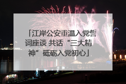 江岸公安重温入党誓词座谈 共话“三大精神”砥砺入党初心