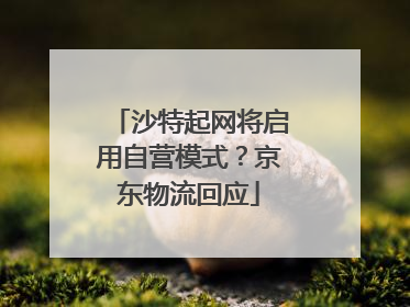 沙特起网将启用自营模式？京东物流回应