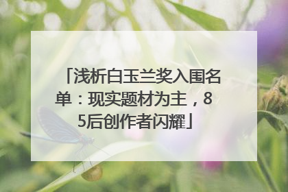 浅析白玉兰奖入围名单：现实题材为主，85后创作者闪耀