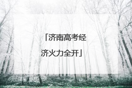 济南高考经济火力全开