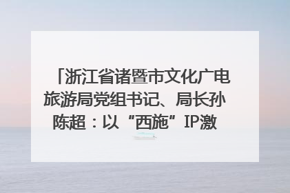 浙江省诸暨市文化广电旅游局党组书记、局长孙陈超：以“西施”IP激活全域旅游 打造县域文旅融合新标杆｜第七届全国县域旅游研究成果发布系列活动