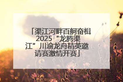 渠江河畔百舸奋楫 2025“龙腾渠江”川渝龙舟精英邀请赛激情开赛
