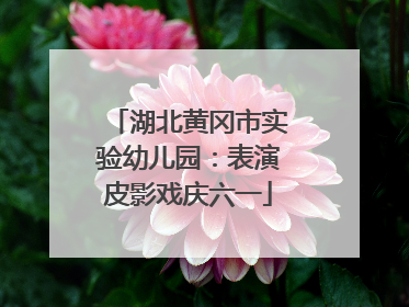 湖北黄冈市实验幼儿园：表演皮影戏庆六一