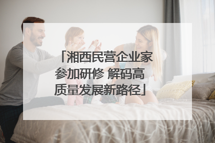 湘西民营企业家参加研修 解码高质量发展新路径