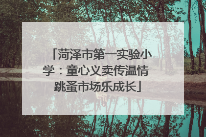 菏泽市第一实验小学：童心义卖传温情 跳蚤市场乐成长