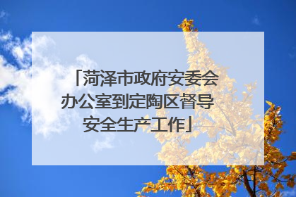 菏泽市政府安委会办公室到定陶区督导安全生产工作