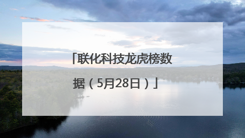 联化科技龙虎榜数据（5月28日）