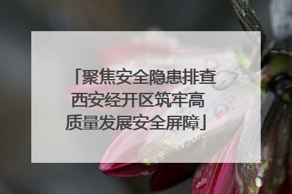 聚焦安全隐患排查 西安经开区筑牢高质量发展安全屏障
