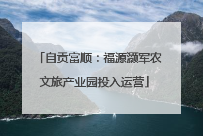 自贡富顺：福源灏军农文旅产业园投入运营