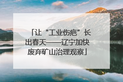 让“工业伤疤”长出春天——辽宁加快废弃矿山治理观察