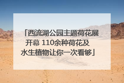 西流湖公园主题荷花展开幕 110余种荷花及水生植物让你一次看够